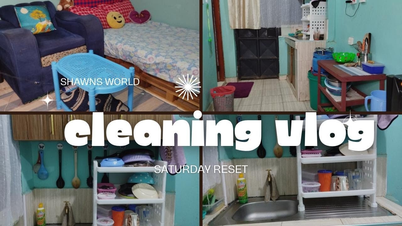 1st Time Deep Cleaning My New Bedsitter🏘️//New Kitchen Rack🥰//Flash House Tour😅//I Finally Settled 🥹