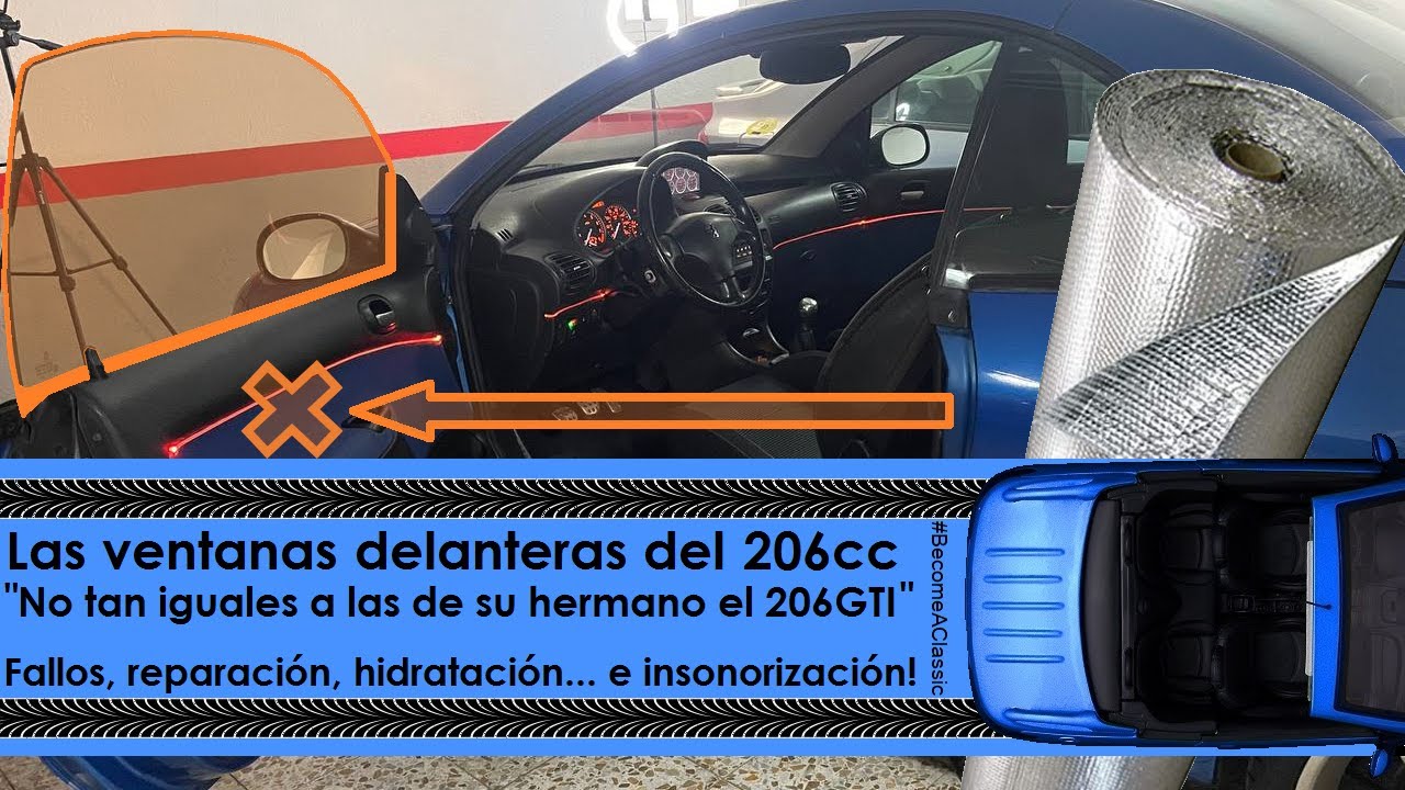 Ventanas delanteras del CC Reparacion Hidratacion e Insonorizado en Peugeot 206 cc GTi s16