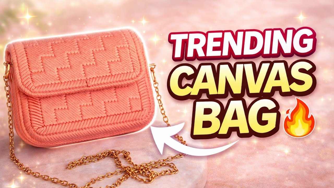 “Handmade Trending Canvas Bag 😍 | Stylish & Easy DIY”Trending 🔥DIY ✨Easy 😍Stylish 💖🙏👍💥