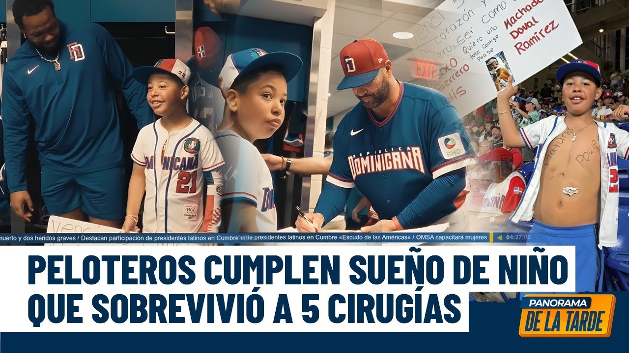 Clásico Mundial: peloteros dominicanos cumplen sueño a niño que sobrevivió a 5 cirugías del corazón