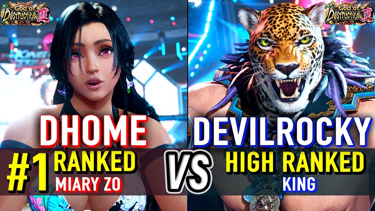T8 🔥 DHOME50HBK (#1 Ranked Miary Zo) vs DEVILROCKY (King) 🔥 Tekken 8 High Level Gameplay