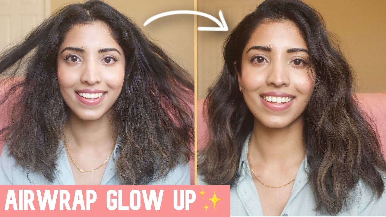Dyson Airwrap Loose Beach Waves Glow up✨ Tutorial on Frizzy Hair