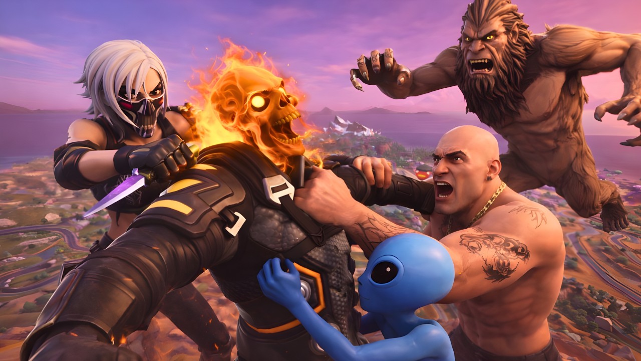 DARK VOYAGER VS ALL BOSSES CHALLENGE IN FORTNITE (Chapter 7 Season 1)