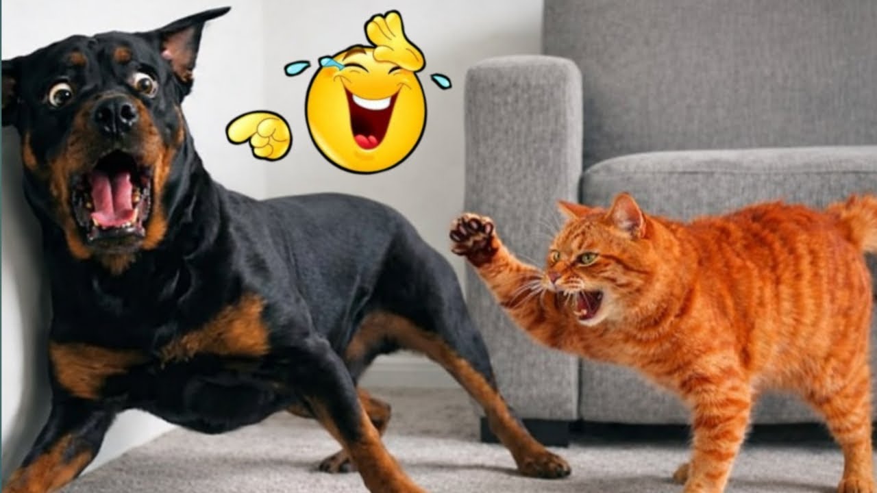 A Peaceful Day Until the Cat Looked at the Dog