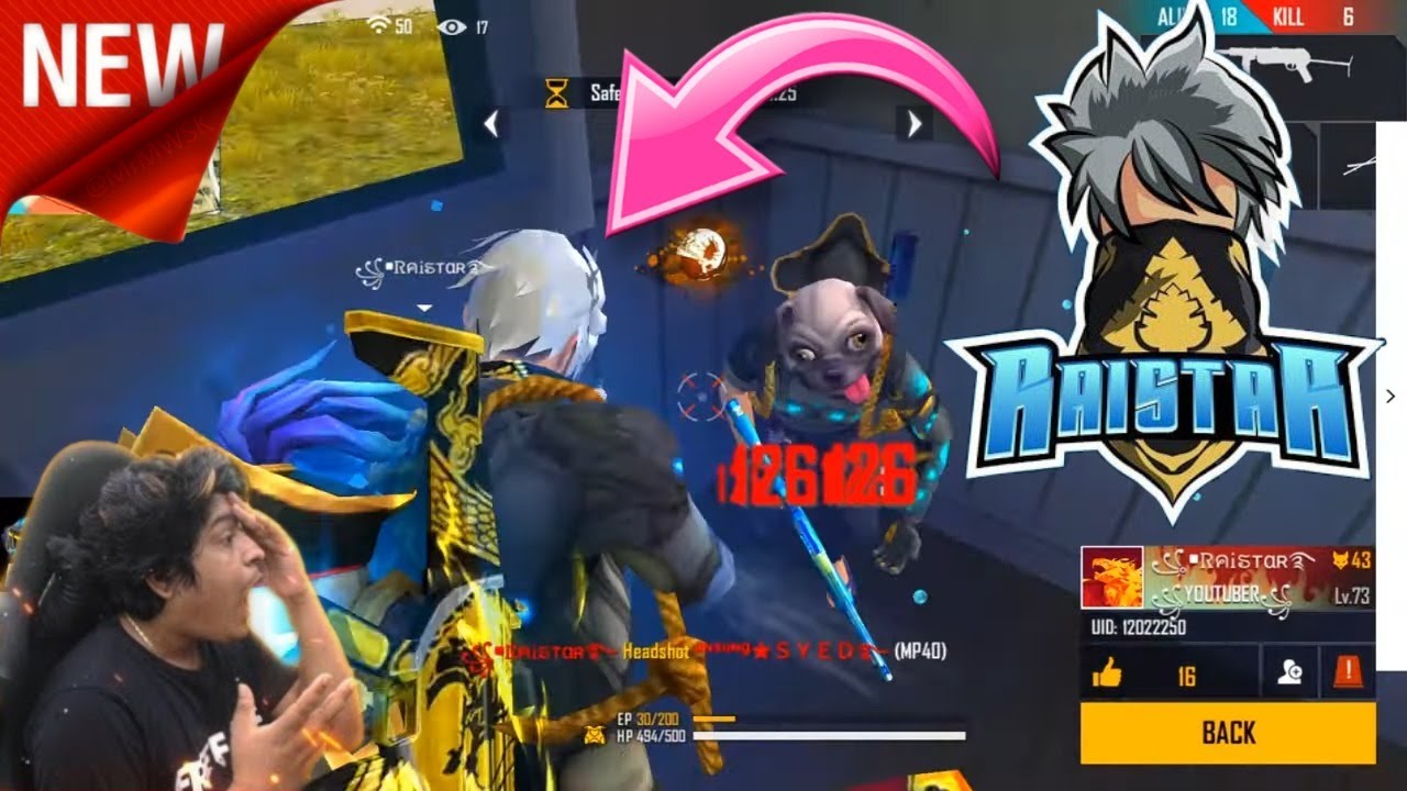 RAISTAR & SNIPER LORD OLD GAMEPLAY GYAN GAMING LIVE REACTION || MUST WATCH - Garena Free Fire