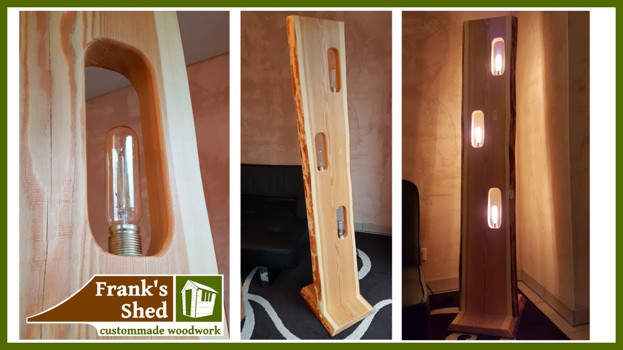 Designer Lampe aus EINER Holzbohle | selber bauen | DIY lamp from solid wood | 🔥 Franks Shed 🔥