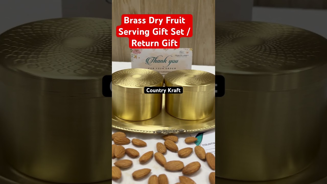 Brass Dry Fruit serving set for Return Gift || Diwali Gift || Corporate Gifting || Wedding Gift