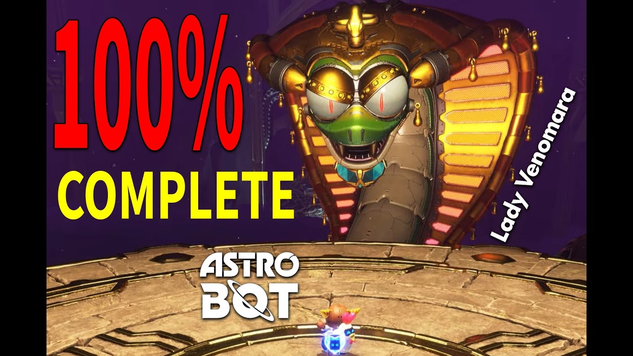 Astro Bot | Lady Venomara — 100% Walkthrough (Uncharted Bot Saved)  | PS5