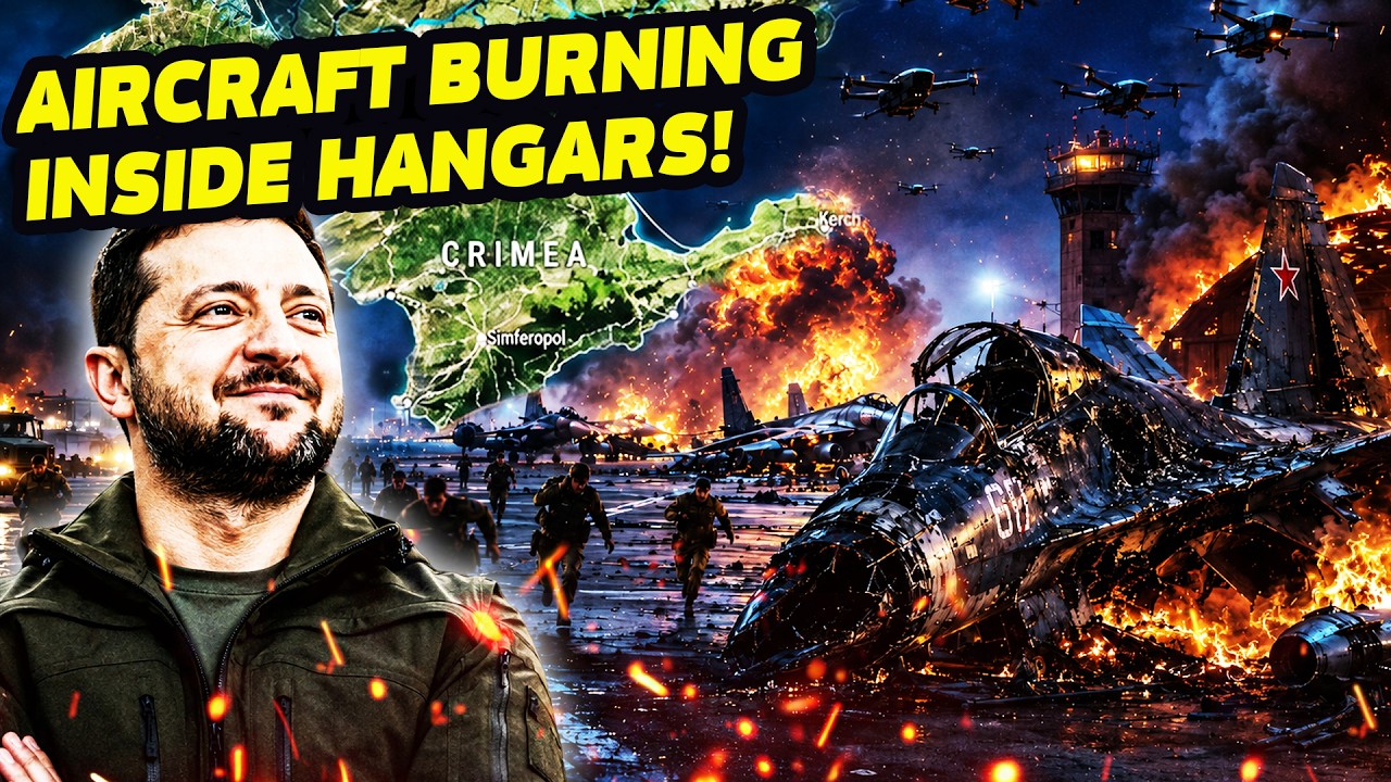 🔥TONIGHT! EXPLOSIONS ROCK CRIMEA! PUTIN&rsquo;S SUPER AIRCRAFT CRUSHED! RUSSIANS FLEE IN PANIC!