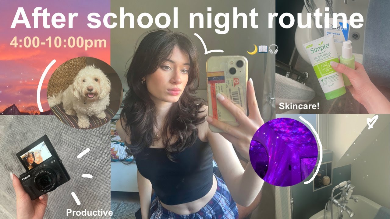 10pm NIGHT ROUTINE: unwinding after school ☾