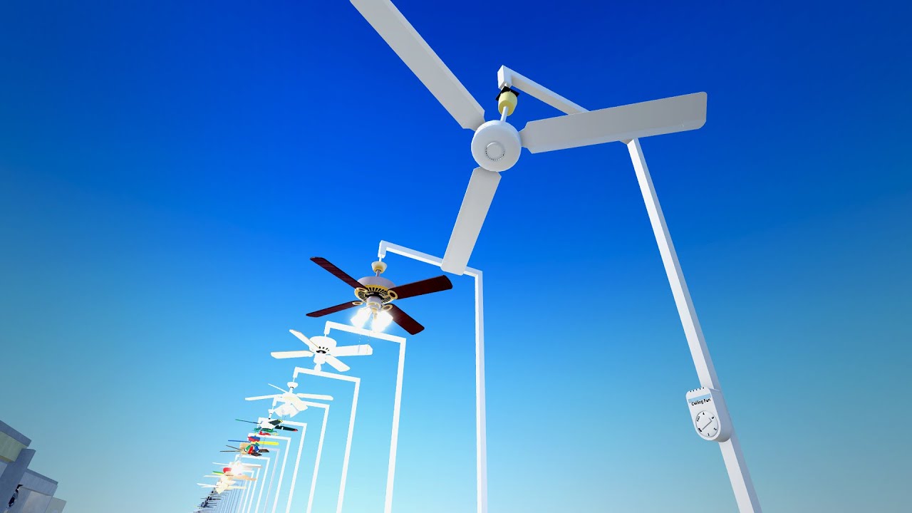 Roblox Ceiling Fan Testing (Wobbly fans)