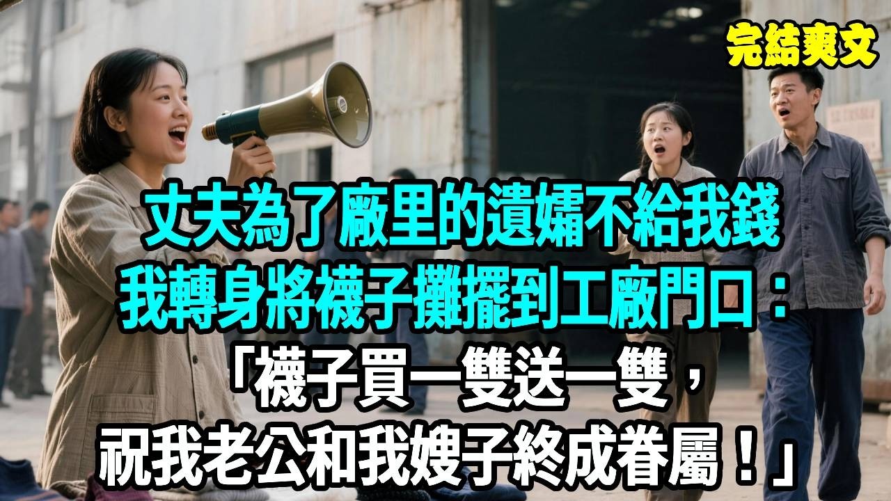 丈夫為了廠里的遺孀不給我錢，我轉身將襪子攤擺到工廠門口：襪子買一雙送一雙，祝我老公和我嫂子終成眷屬！#爽文#重生#原創
