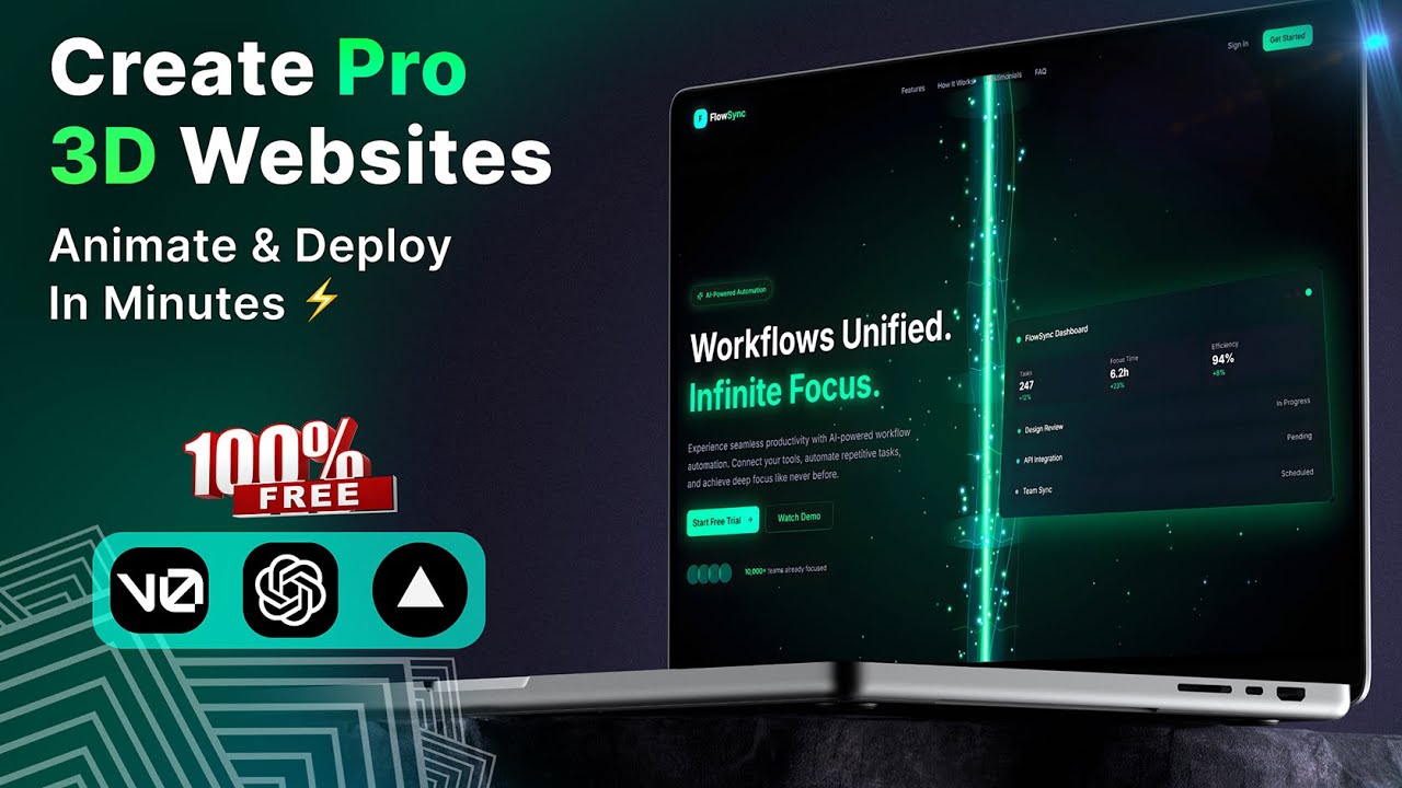 Build a Modern 3D Website Using AI &mdash; Step by Step ( All Free )