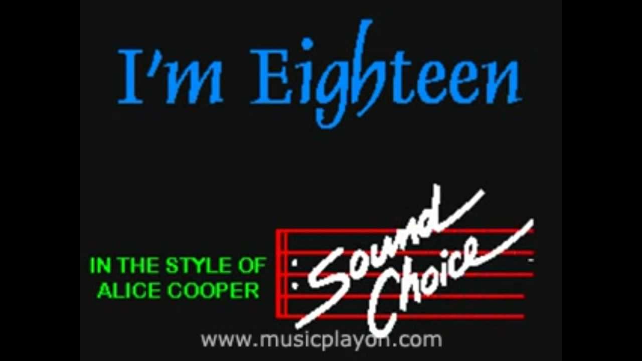 Alice Cooper-I'm Eighteen Karaoke