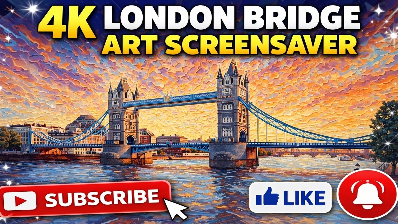 London Bridge Impasto | Art Screensaver for TV | 4K Art