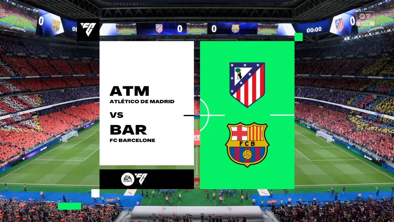 FC 26 - Atlético Madrid vs FC Barcelona - نصف نهاءي كاس الملك - تعليق عربي