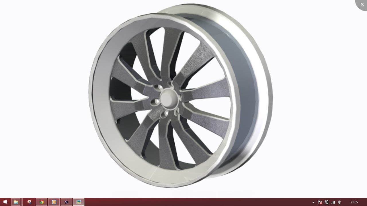 alloy wheel design in creo parametric (2.0/3.0/5.0)