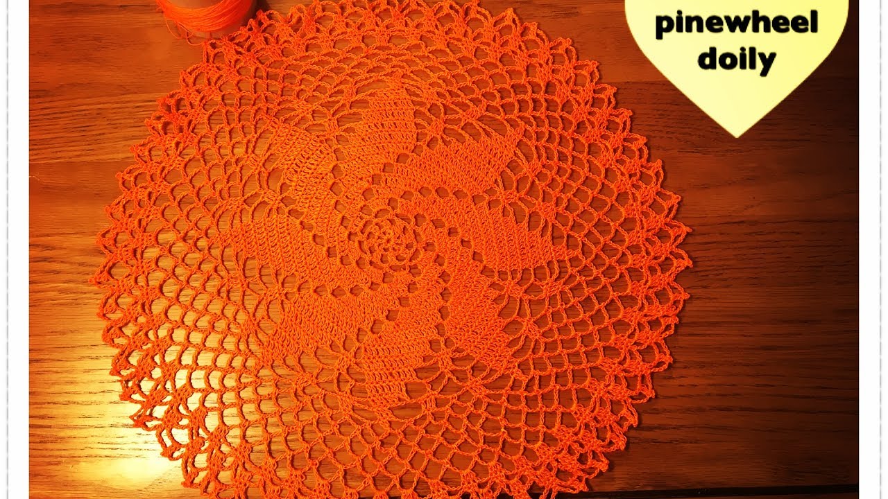 How to crochet easy pinewheel doily