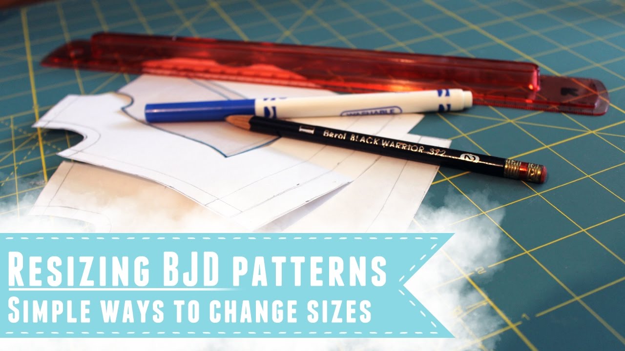 How to resize a BJD sewing pattern