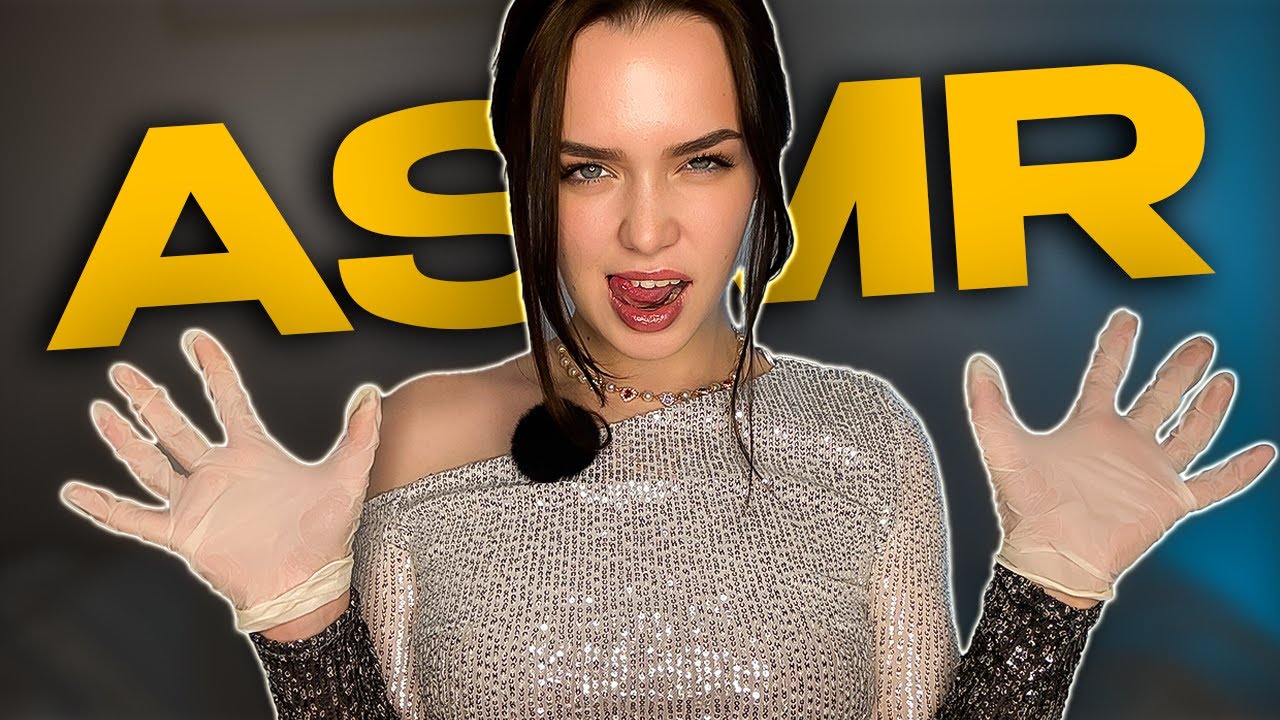 [4K USA ASMR] Silver Rough Sequin Dress & Smooth Latex Gloves ✨ Fast Scratching Through Clothes