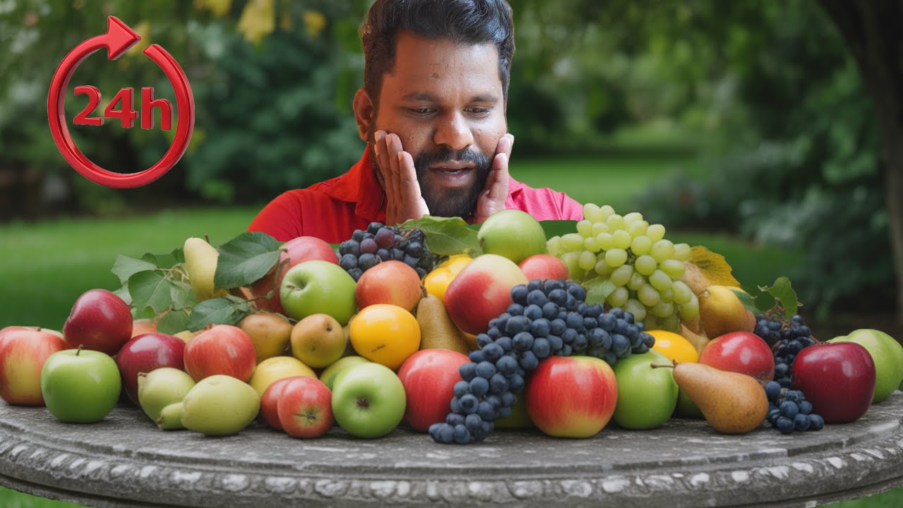 මම පැය 24ක් පළතුරු විතරක්ම කෑව! | I Ate ONLY Fruits Food For 24 Hours | Diaries of Chana