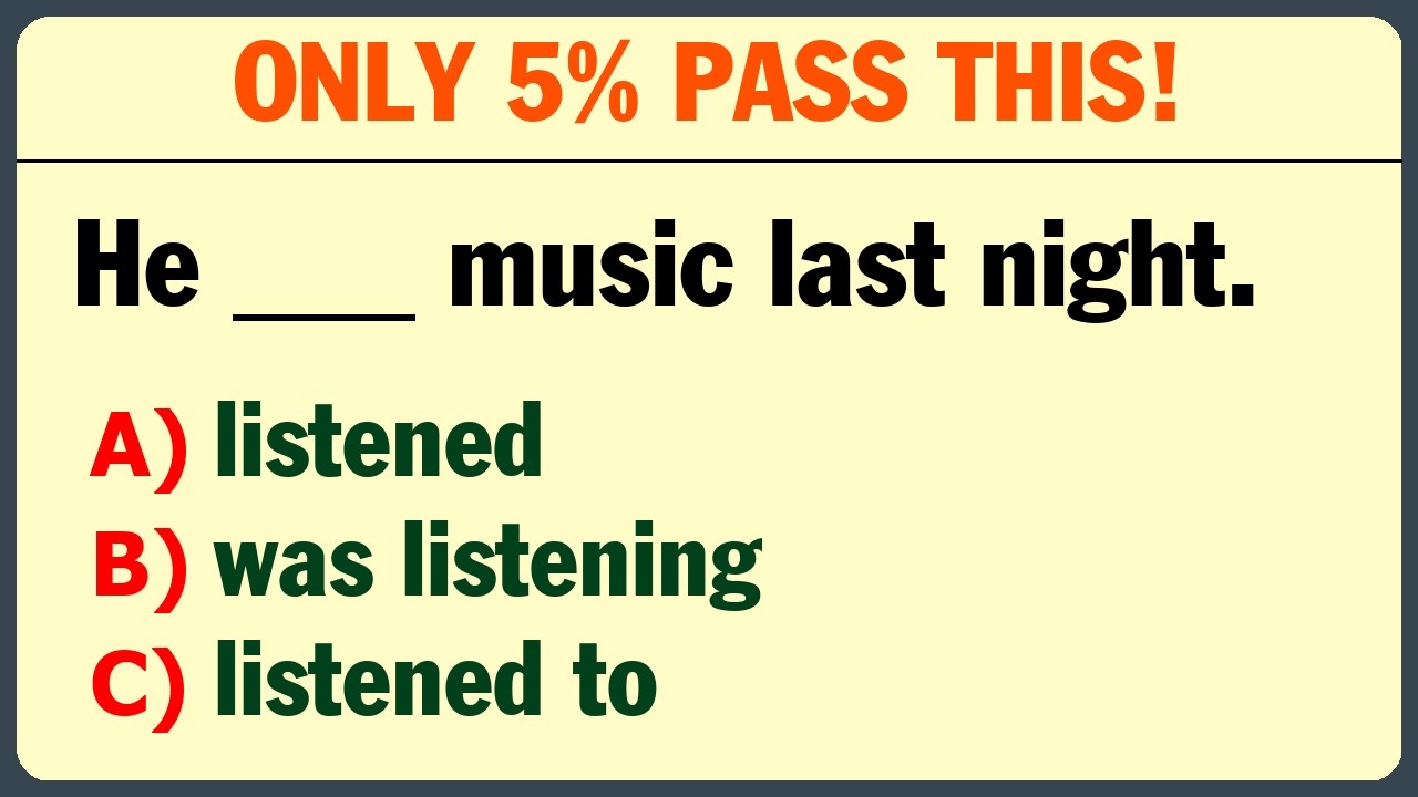 ONLY 5% PASS THIS PAST TENSE QUIZ!