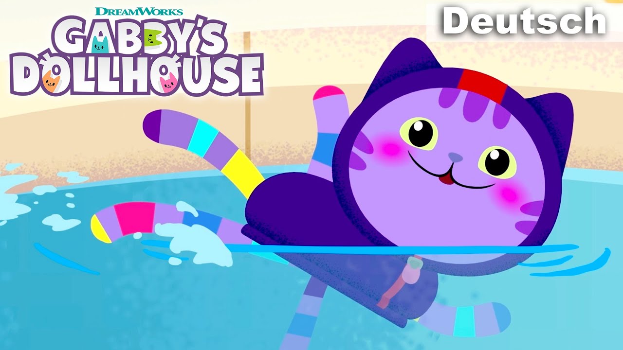 DJ Katzenminze lernt schwimmen & besiegt seine Angst! | GABBY’S DOLLHOUSE | Netflix