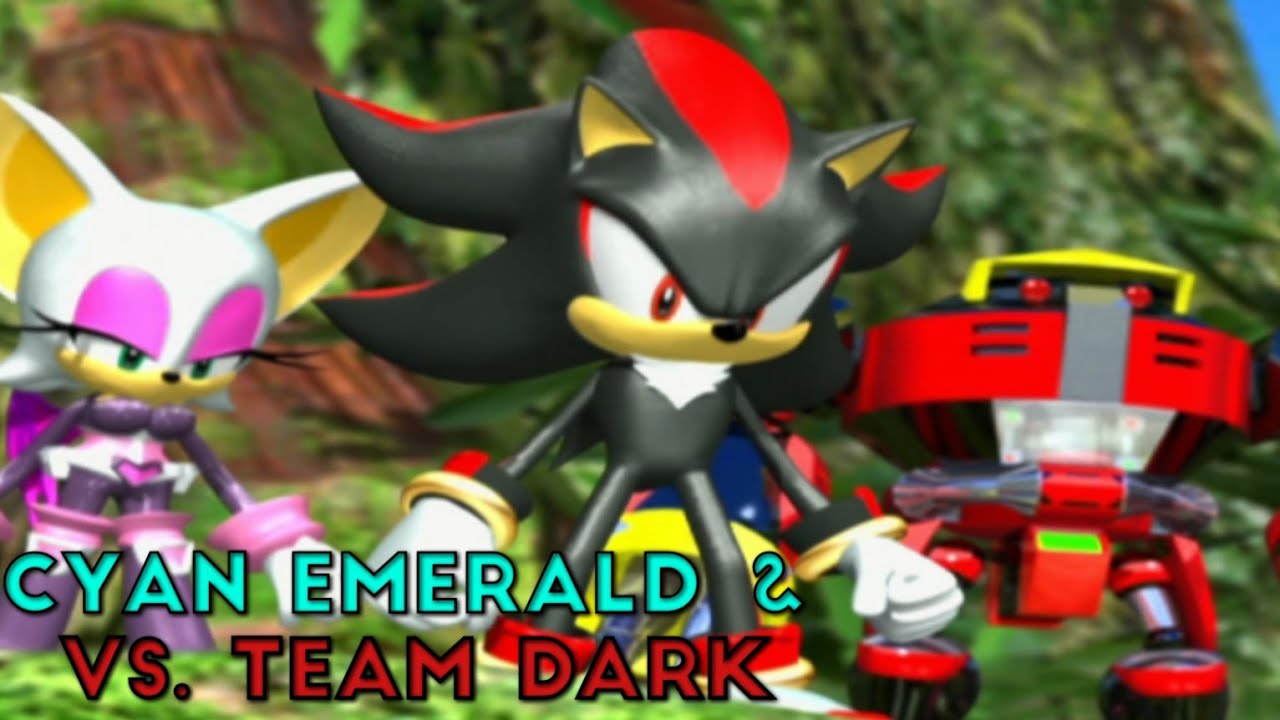Sonic Heroes: Xbox-4K: Cyan Emerald & Team Dark (Team Sonic)