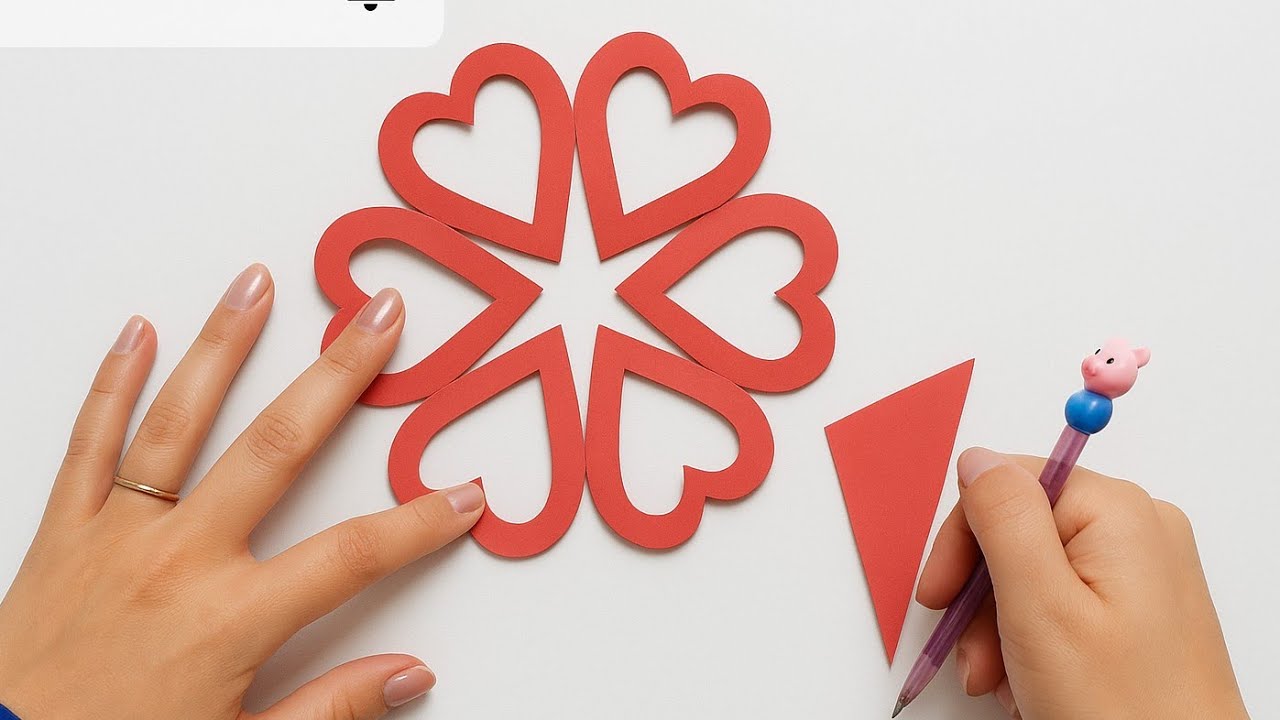 Easy Paper Cutting Heart 📑✂️❤️