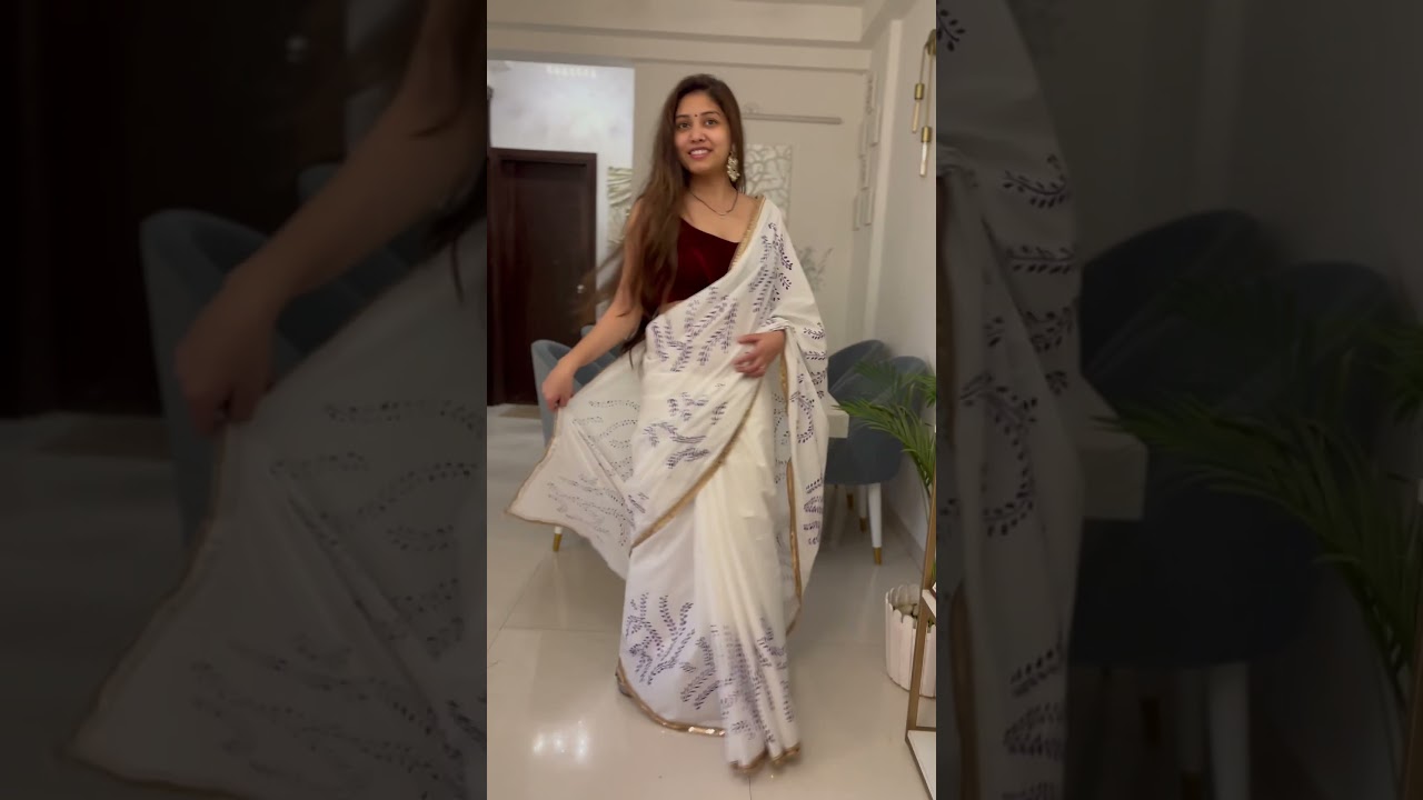 Handmade Saree | Handpainted | Gemini Apothecary | Art | Luxury Handcrafted Collection