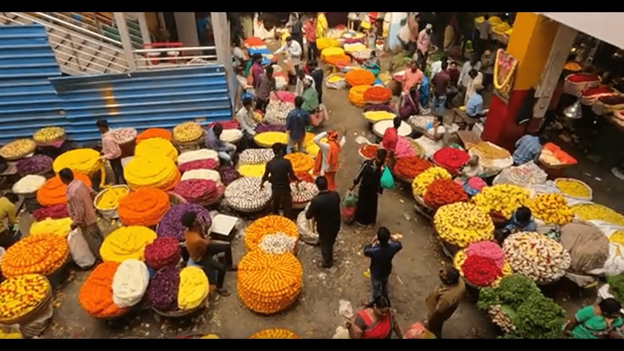 Biggest Flower Market / K R Market Bangalore