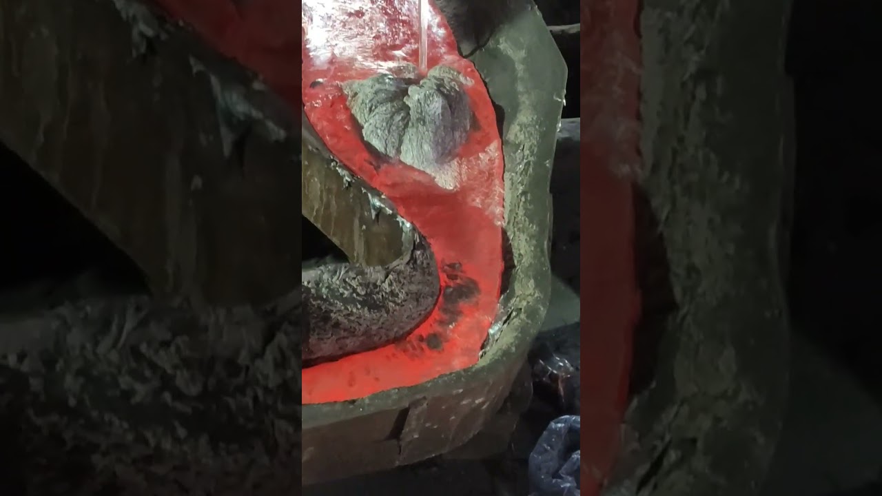 Rotary Furnace Aluminium Melting Process #shorts #short #youtubeshorts #shortsvideo #rotary #furnace