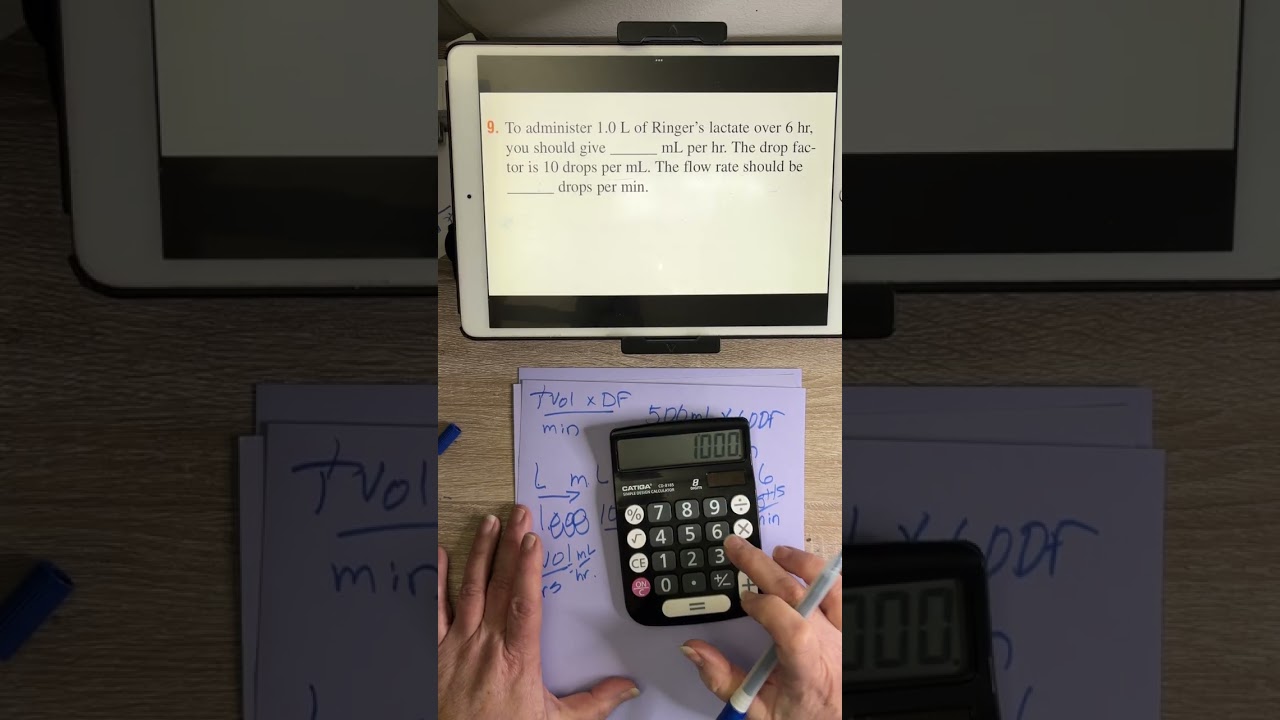 Drops per minute calculations 