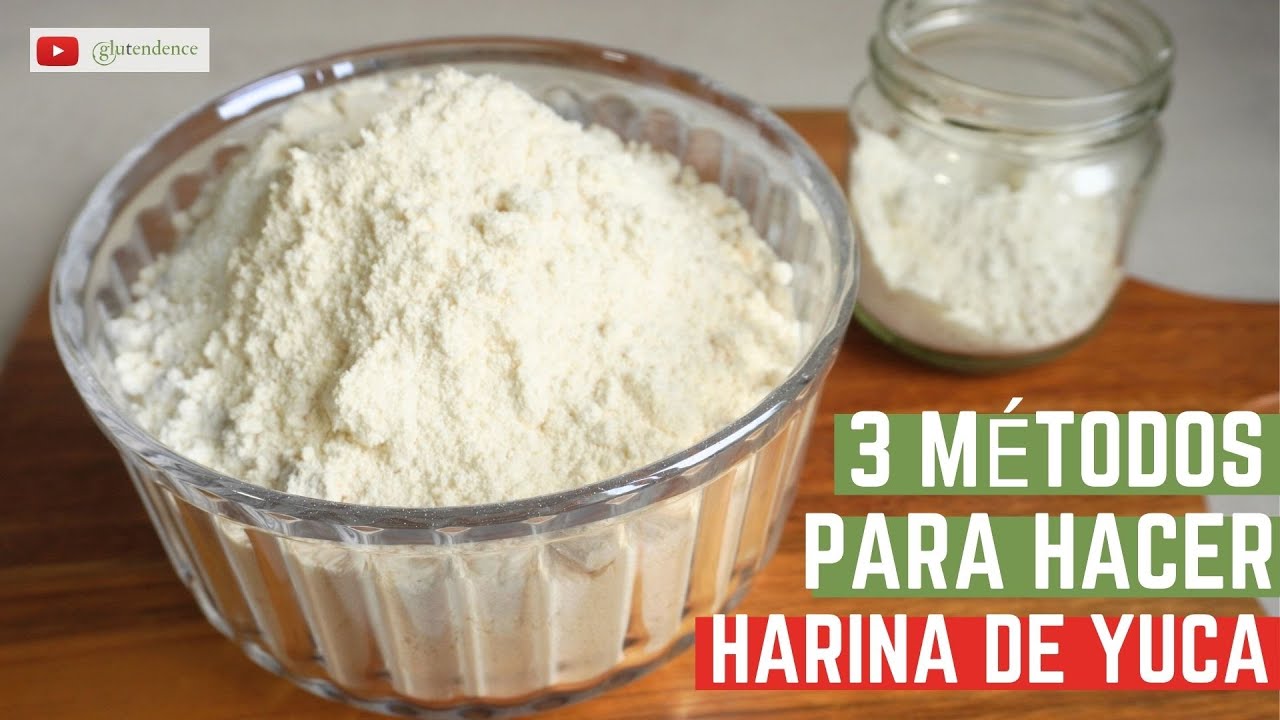 ALMIDÓN Y HARINA DE YUCA CASEROS. 3 formas de prepararlos.  (Harina y Fécula de mandioca o tapioca)