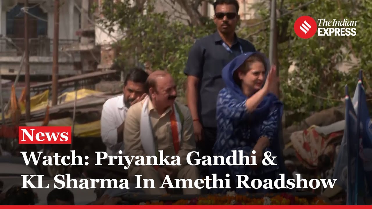 Priyanka Gandhi Leads Amethi Roadshow With KL Sharma