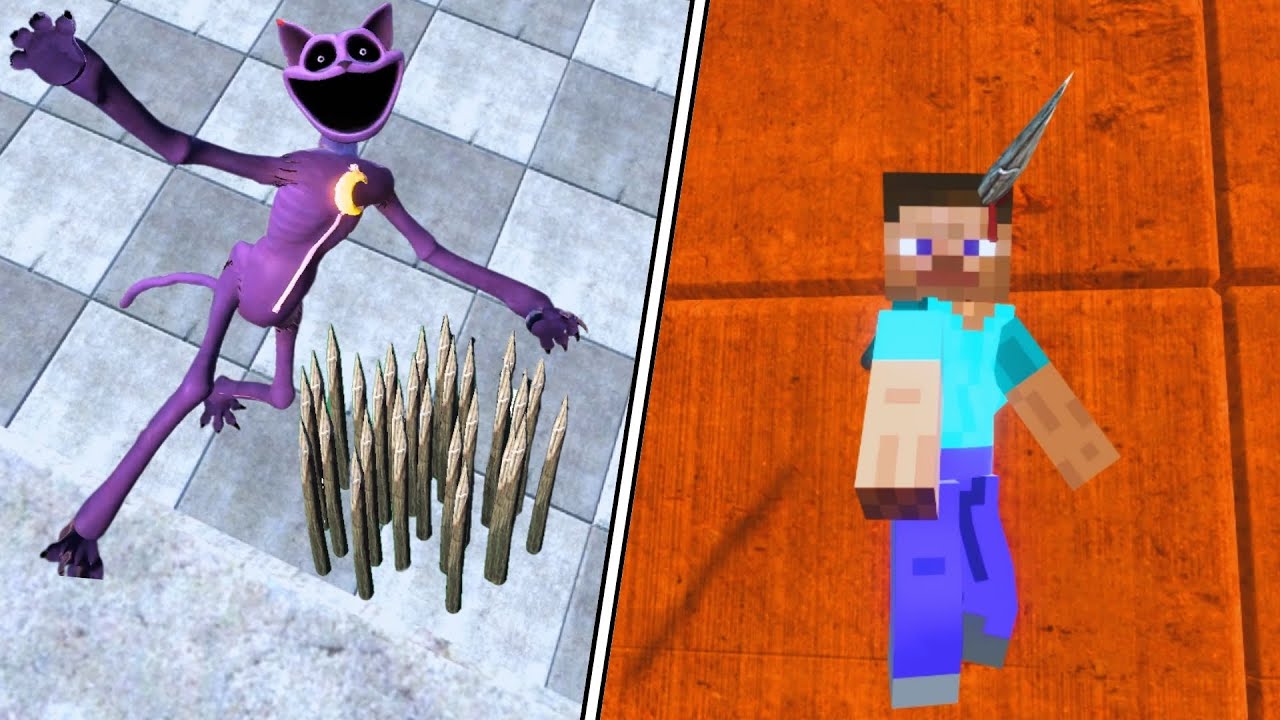 CatNap & Minecraft NPC Ragdoll Physics Compilation #38 | Overgrowth