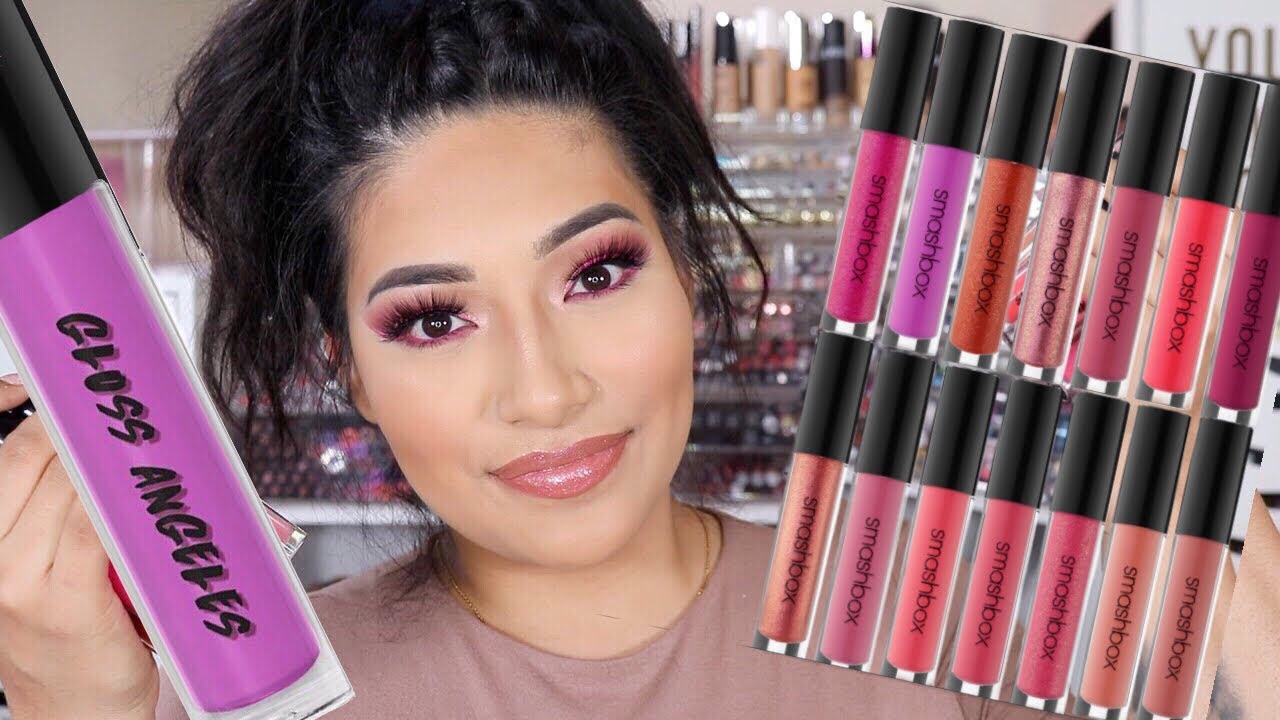 NEW SMASHBOX GLOSS ANGELES LIP GLOSS LIP SWATCHES ON ALL 15 SHADES - ALEXISJAYDA
