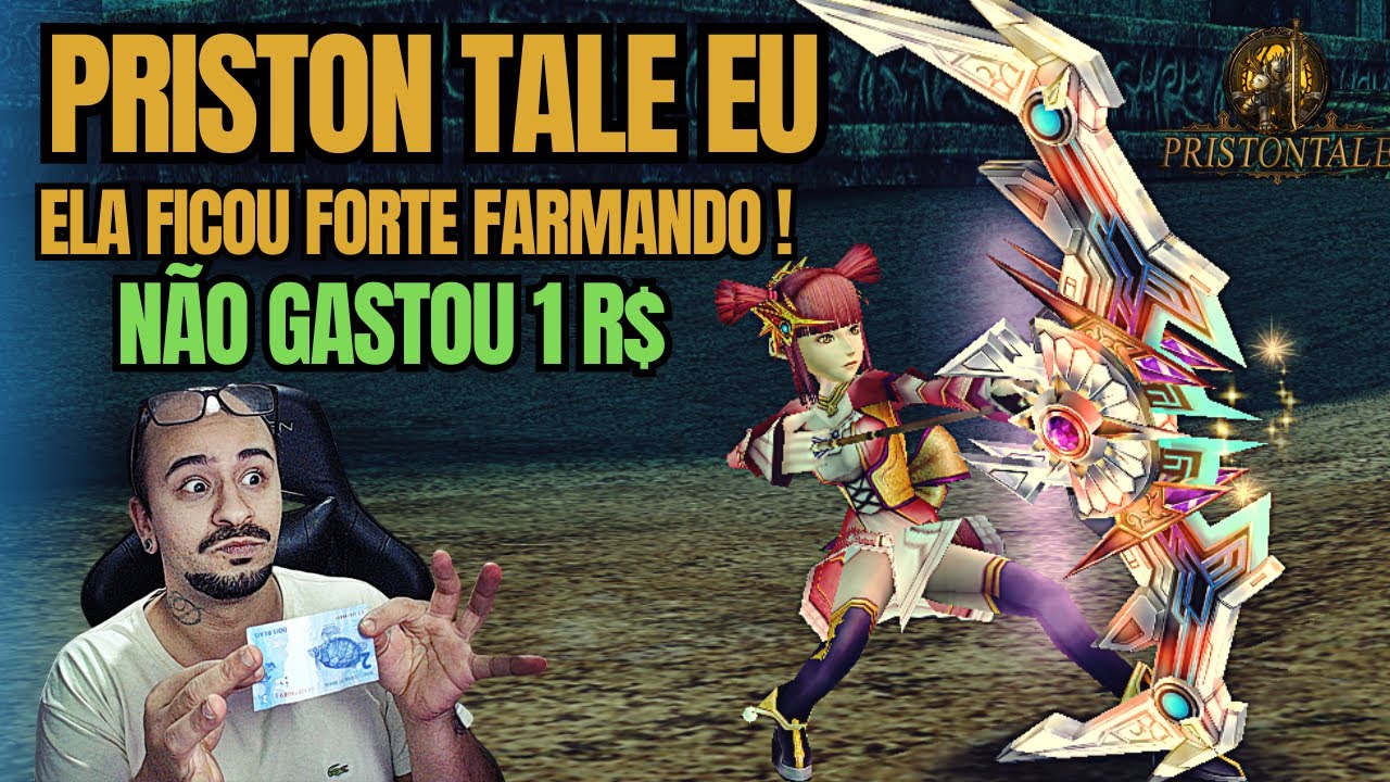PRISTON TALE EU - TESTE ARQUEIRA COMPLETO ( NÃO GASTOU 1 REAL PRA FICAR FORTE )
