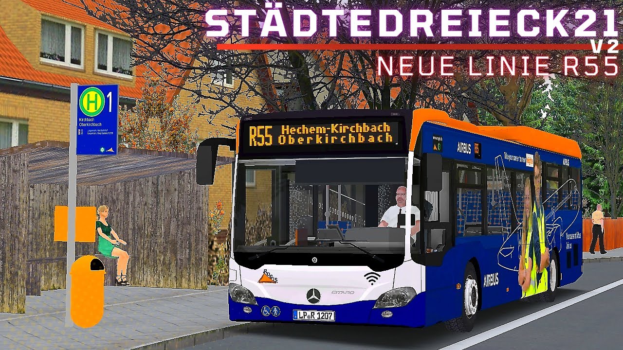 OMSI 2 [60 FPS] - NEUE LINIE R55 im STÄDTEDREIECK! 🚌 - Let's Play Omsi 2 [#907]