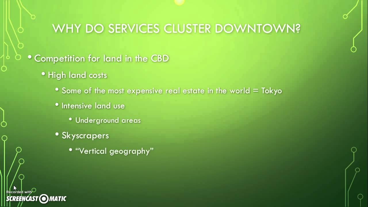 Why do Services Cluster Downtown?