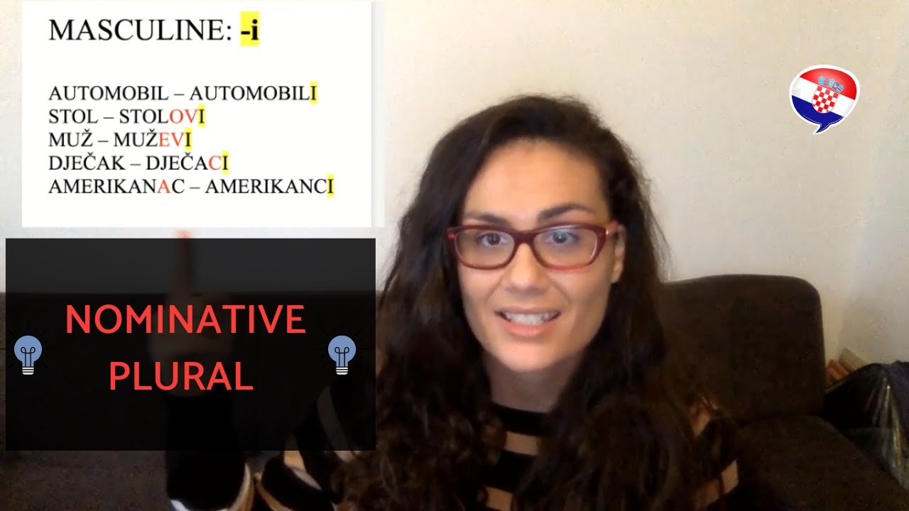 Learn Croatian Online - Grammar lesson: Nominative plural 1.part