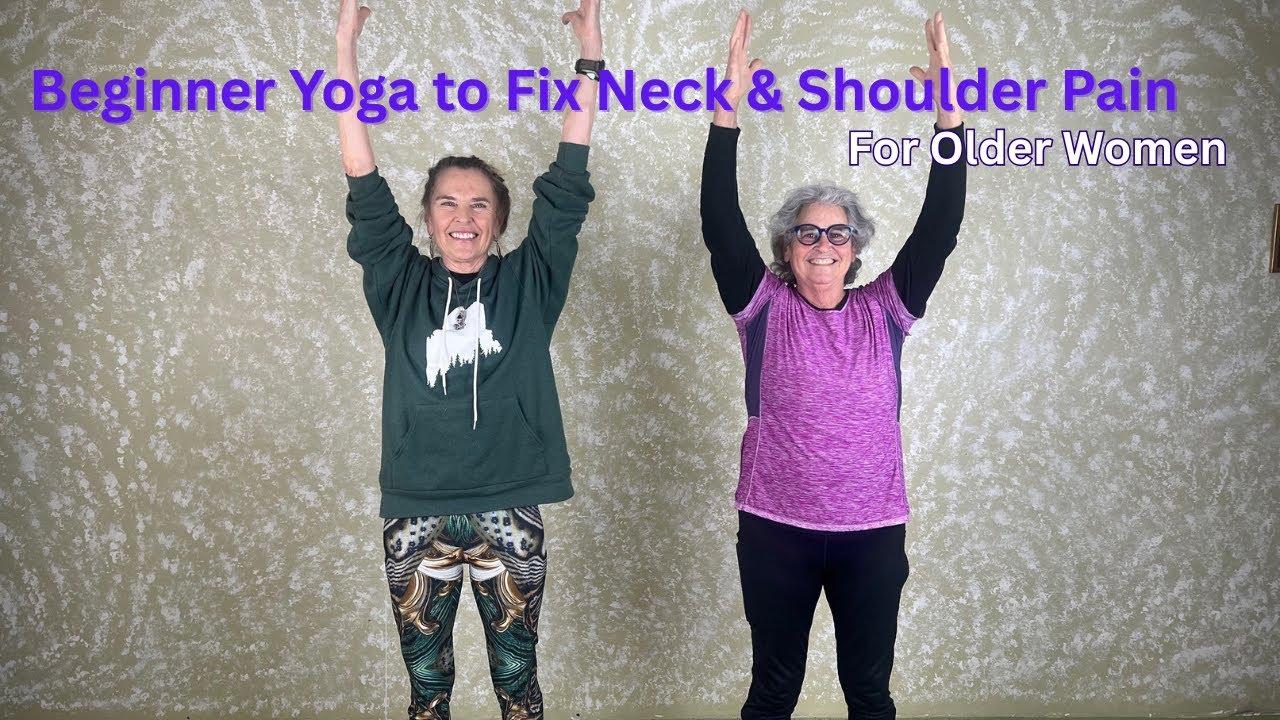 Happy Hips, Shoulders Neck Yoga Stretches for Older Women 