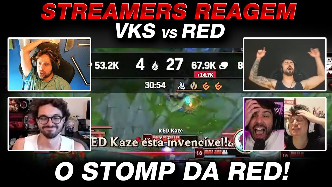 STREAMERS REAGEM: O MAIOR STOMP DO CBLOL? RED vs VKS