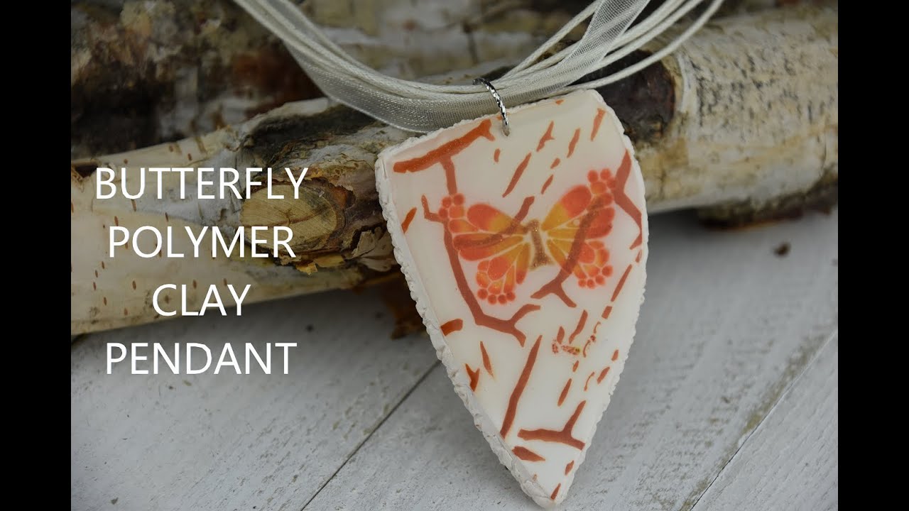 Polymer Clay project: Polymer clay Butterfly Pendant