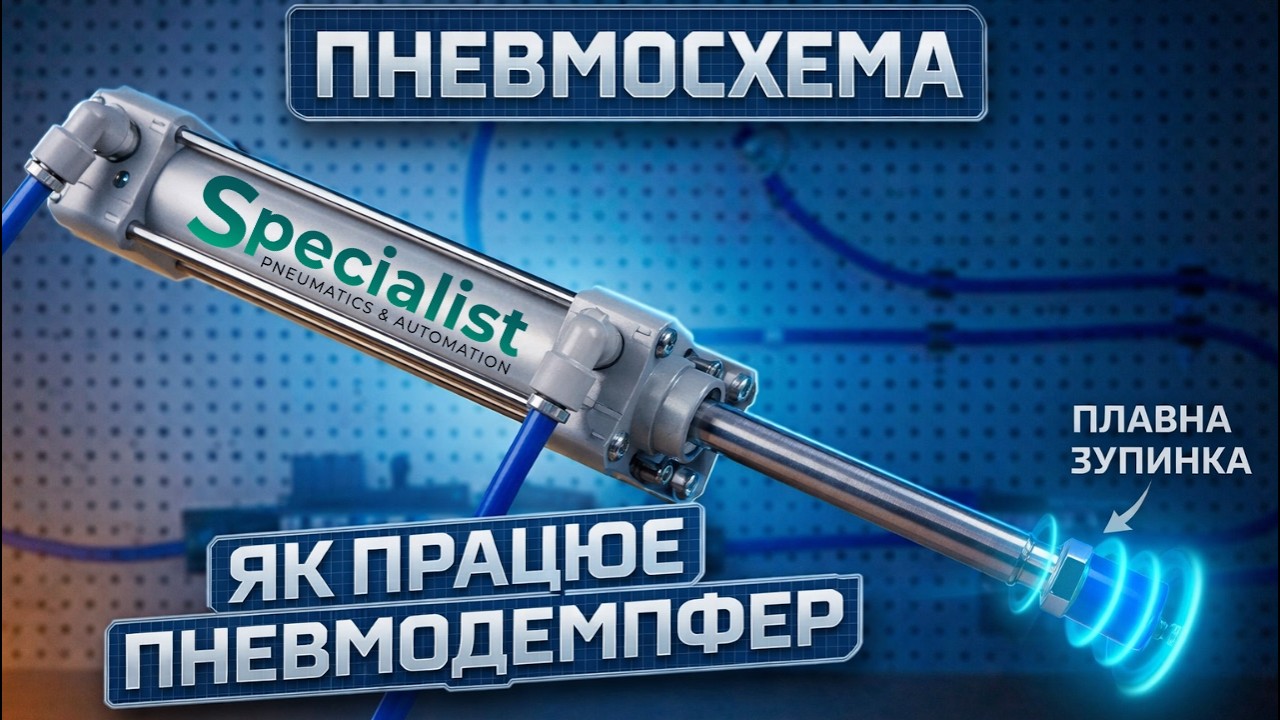 Пневмоциліндр б’ється в кінці ходу? Правильне підключення та налаштування демпфування БЕЗ помилок!