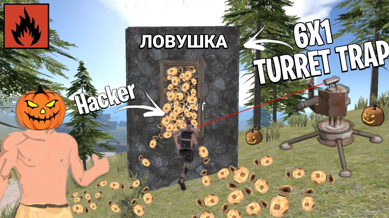 Oxide: Survival Island - I Build Turret Trap Base || I Kill Somany Cheater In This Trap Base 6X1