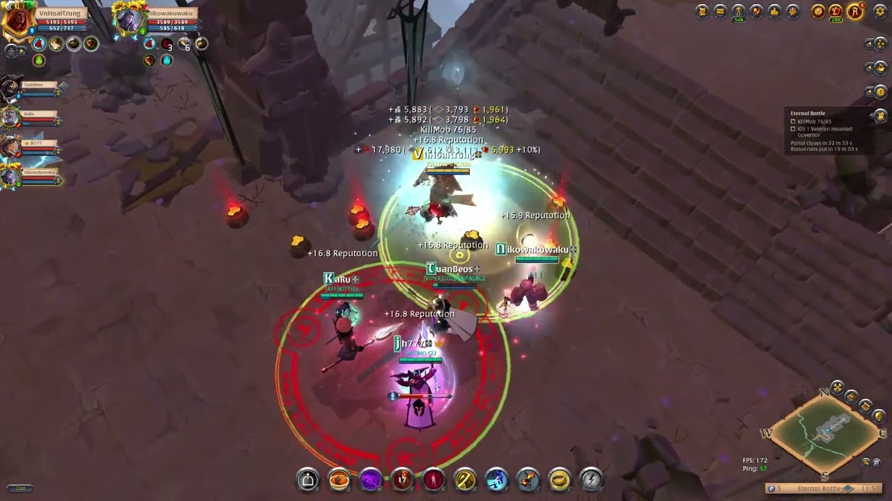 Albion - HCE -ETERNAL BATTLE Lv.18 - Big Pulls - TANK POV 2025