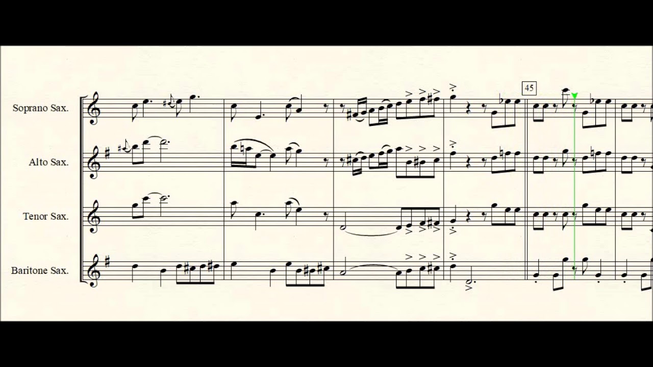 Soul Bossa Nova for Saxophone quartet.