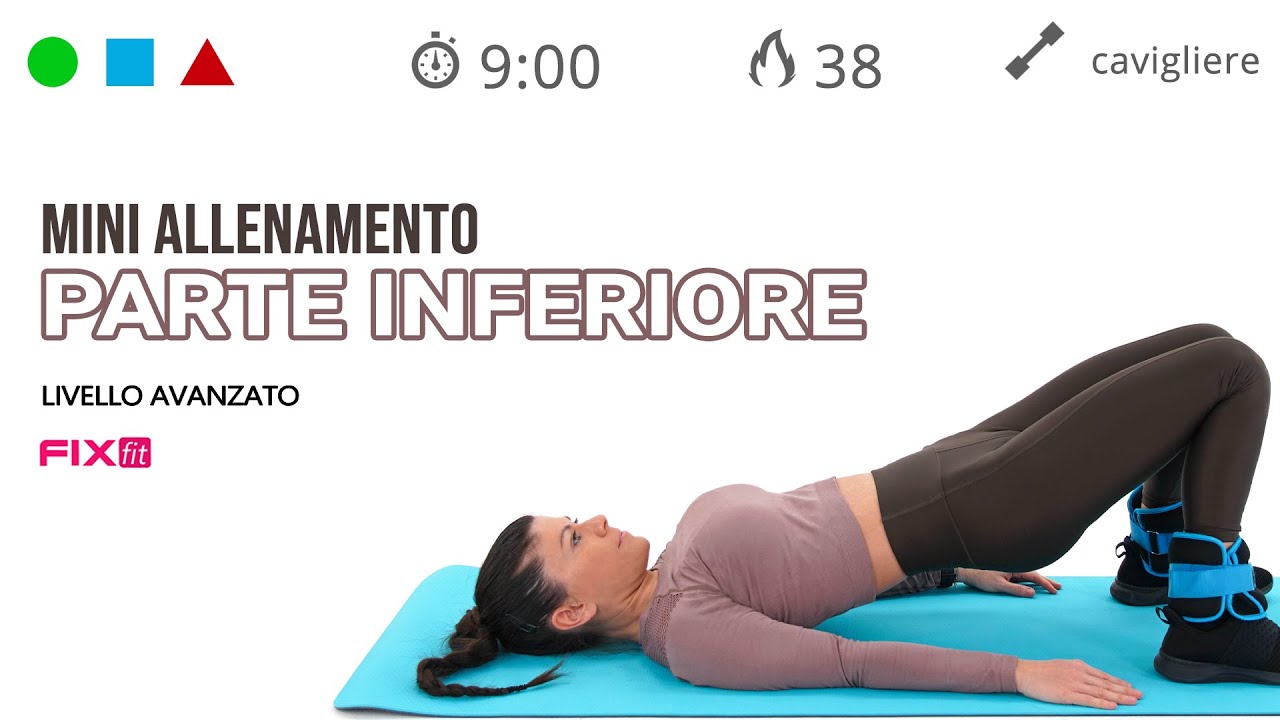Esercizi di Tonificazione per Gambe e Glutei Con Cavigliere - 9 Minuti