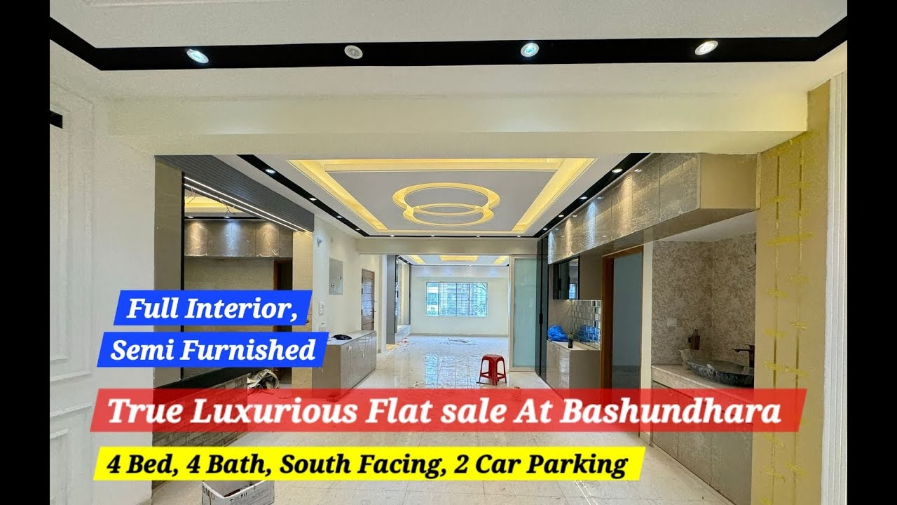 Semi Furnished | Luxurious 4 Bed | 2500 SFT | Bashundhara | For Sale | South Facing | 01730588280 |